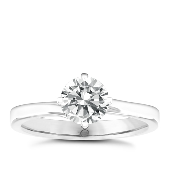 Engagement Ring The Diamond Story 18ct White Gold Compass Solitaire 0.25ct Diamond Ring