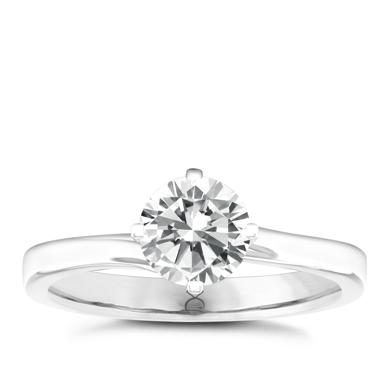 Main Image 1 of The Diamond Story 18ct White Gold Compass Solitaire 0.25ct Diamond Ring