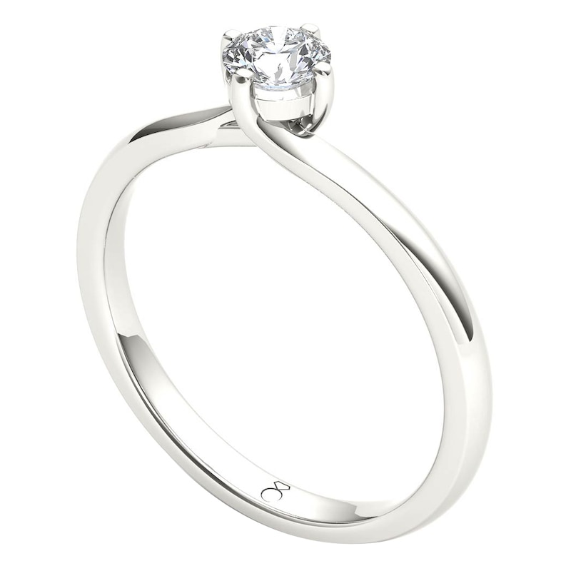 Main Image 2 of The Diamond Story 18ct White Gold Compass Solitaire 0.25ct Diamond Ring