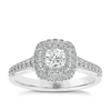 Thumbnail Image 1 of The Diamond Story 18ct White Gold Double Halo 0.50ct Total Diamond Ring