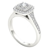 Thumbnail Image 2 of The Diamond Story 18ct White Gold Double Halo 0.50ct Total Diamond Ring