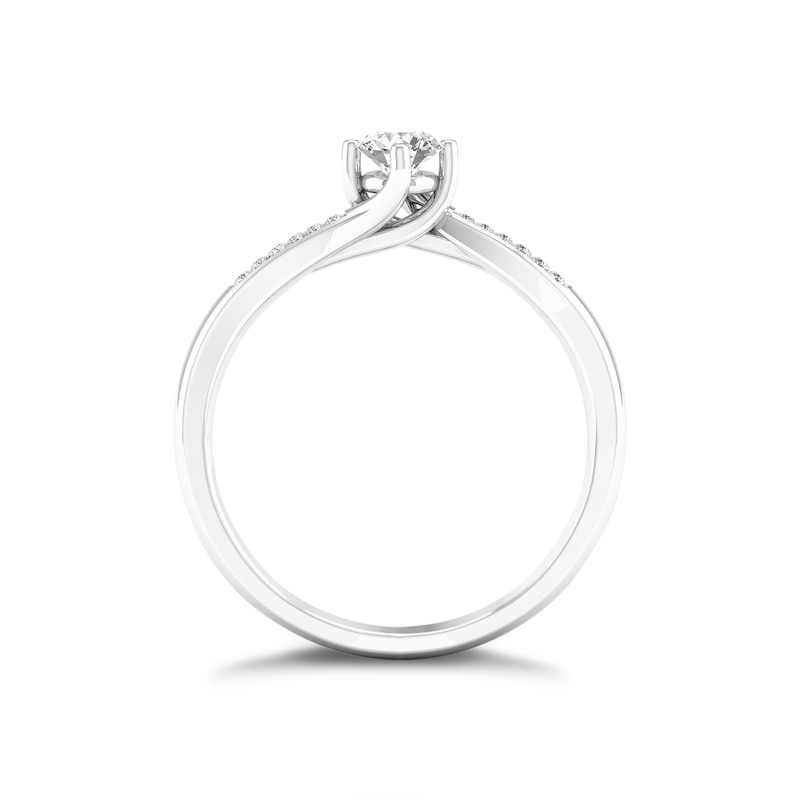 Main Image 2 of The Diamond Story 18ct White Gold 0.20ct Total Diamond Ring