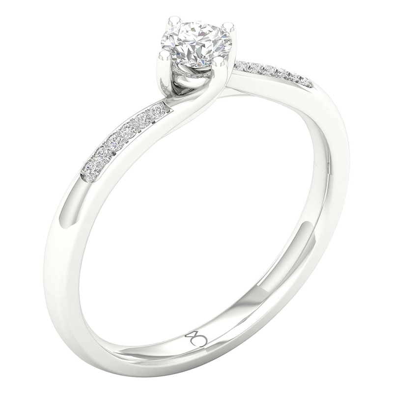 Main Image 3 of The Diamond Story 18ct White Gold 0.20ct Total Diamond Ring