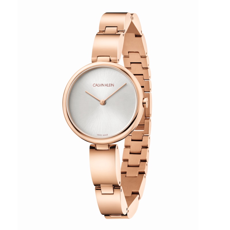 Calvin Klein Wavy Ladies' Rose Gold Tone Bracelet Watch