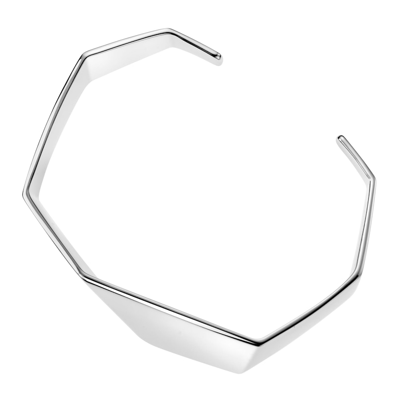 Main Image 2 of Calvin Klein Origami Silver Tone Bangle