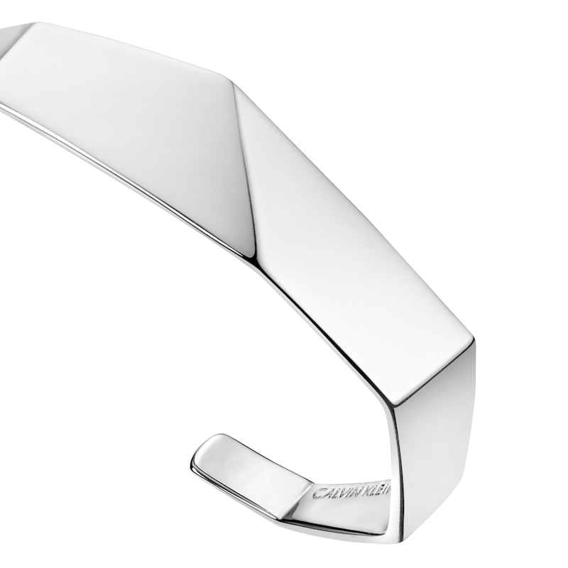 Main Image 3 of Calvin Klein Origami Silver Tone Bangle