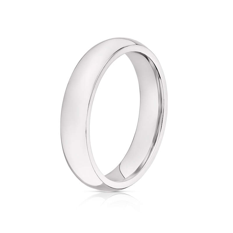 Main Image 2 of 9ct White Gold 4mm Super Heavy Court Ring