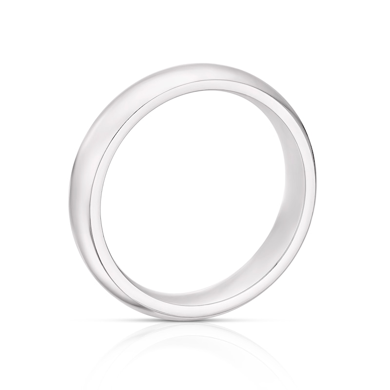 9ct White Gold 4mm Super Heavy Court Ring