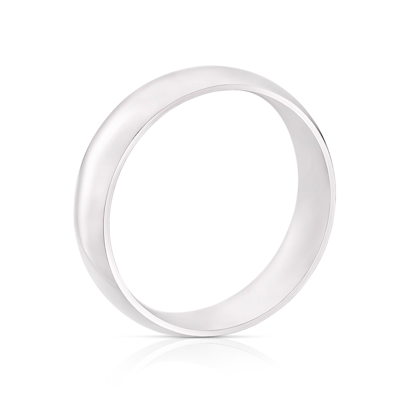 9ct White Gold 6mm Super Heavy Court Ring