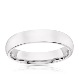 18ct White Gold 4mm Super Heavy Court Ring