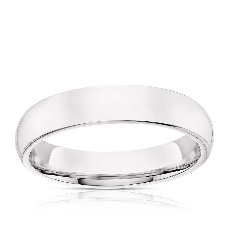 18ct White Gold 4mm Super Heavy Court Ring