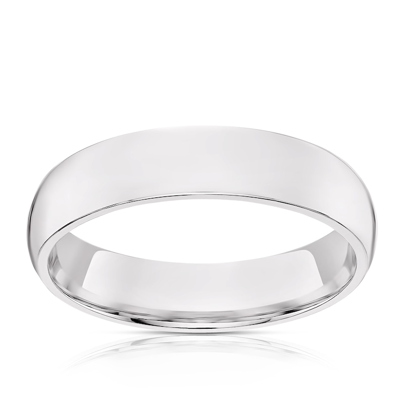 Main Image 1 of 18ct White Gold 5mm Super Heavy Court Ring