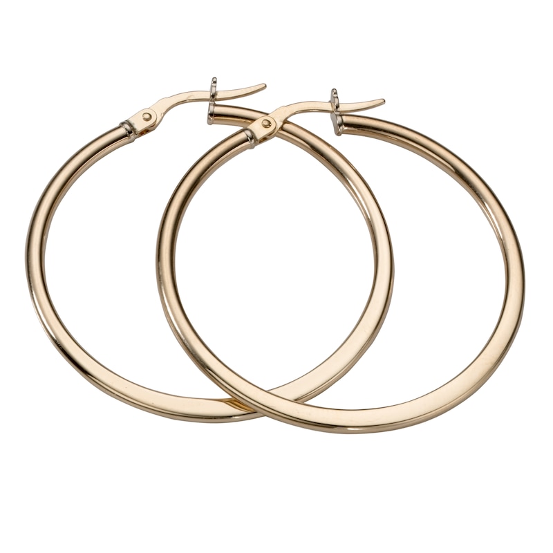 Main Image 1 of 9ct Yellow Gold 30mm Hoop Earrings