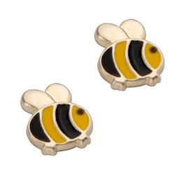 9ct Yellow Gold Children's Bumble Bee Stud Earrings