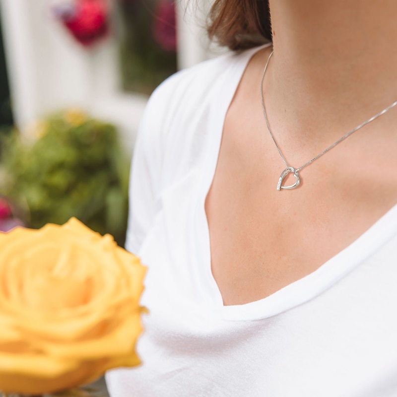 Main Image 2 of Hot Diamonds Sterling Silver Open Heart Pendant