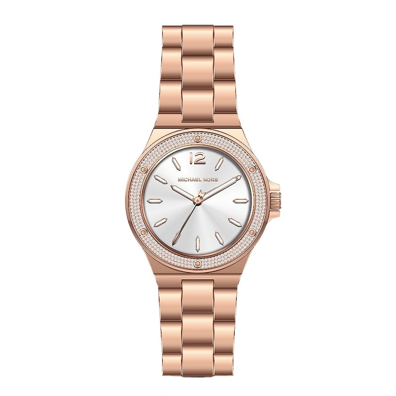 Michael Kors Mini Lennox Rose Gold Tone Bracelet Watch | H.Samuel