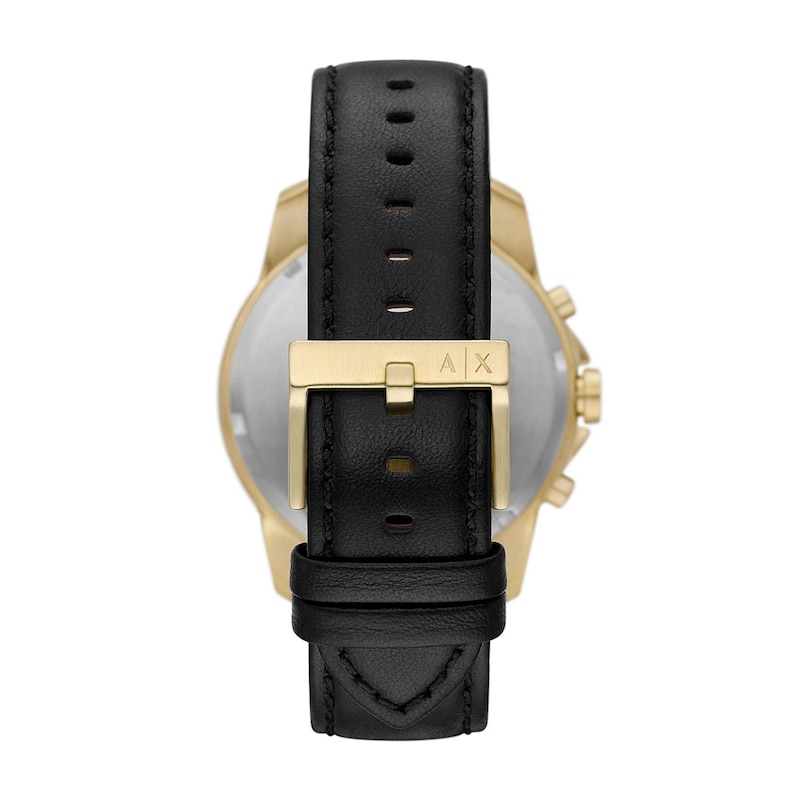 Main Image 3 of Armani Exchange Black Leather Strap Watch Gift Set