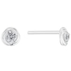 Thumbnail Image 0 of Silver Twisted Cubic Zirconia Stud Earrings