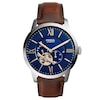 Thumbnail Image 0 of Fossil Men's Blue Open Heart Dial Brown Leather Strap Watch