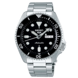 Seiko 5 Sports Men's Black Dial Stainless Steel Bracelet Watch