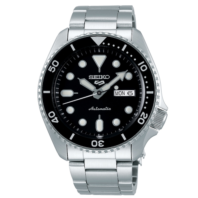 Main Image 1 of Seiko 5 Sports Men's Black Dial Stainless Steel Bracelet Watch