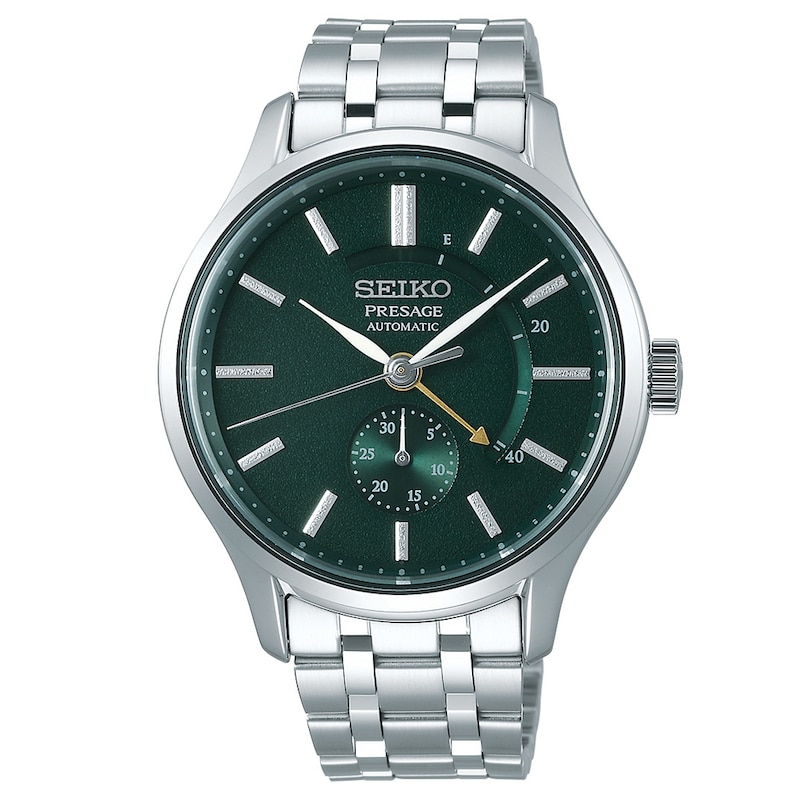 Seiko Presage Men's Green Dial Stainless Steel Bracelet Watch