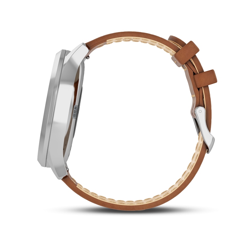 Main Image 3 of Garmin Vivomove HR Tan Leather Strap Hybrid Smartwatch