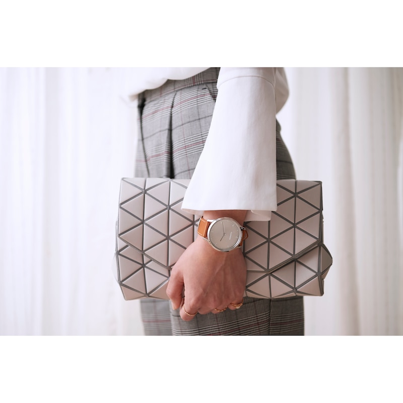 Main Image 7 of Garmin Vivomove HR Tan Leather Strap Hybrid Smartwatch