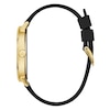 Thumbnail Image 2 of Guess Imprint Men's Gold Detail Dial Black Silicone Strap Watch