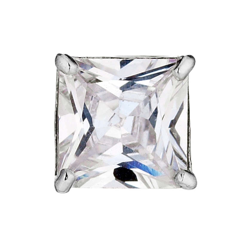 Main Image 1 of 9ct White Gold Cubic Zirconia Stud Earring