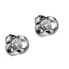 Thumbnail Image 1 of 9ct White Gold Cubic Zirconia Knot Stud Earrings
