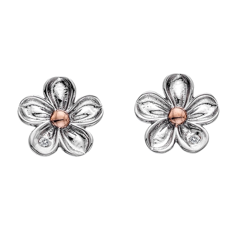 Main Image 1 of Hot Diamonds Sterling Silver Forget Me Not Stud Earrings