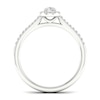 Thumbnail Image 1 of 9ct White Gold 0.33ct Total Diamond Pear Cut Halo Ring