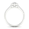 Thumbnail Image 2 of 9ct White Gold 0.50ct Diamond Halo Ring