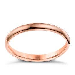 9ct Rose Gold 2mm Super Heavy Court Ring
