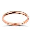 9ct Rose Gold 2mm Extra Heavy D Shape Ring