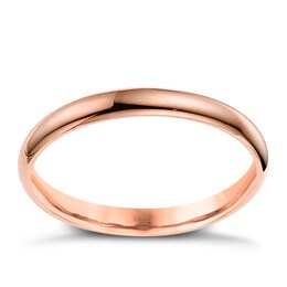 9ct Rose Gold 2mm Extra Heavy Court Ring