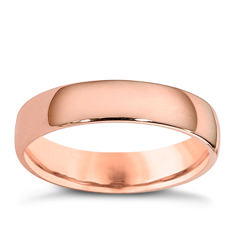 Main Image 1 of 9ct Rose Gold 4mm Extra Heavy Court Ring