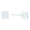 Thumbnail Image 0 of Sterling Silver White Cubic Zirconia Square Stud Earrings