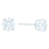 Thumbnail Image 1 of Sterling Silver White Cubic Zirconia Square Stud Earrings
