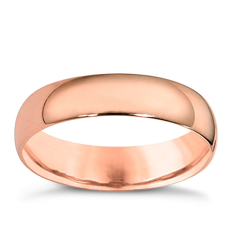 9ct Rose Gold 5mm Super Heavy Court Ring | H.Samuel