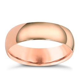 9ct Rose Gold 6mm Super Heavy Court Ring