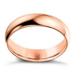 9ct Rose Gold 5mm Extra Heavy D Shape Ring
