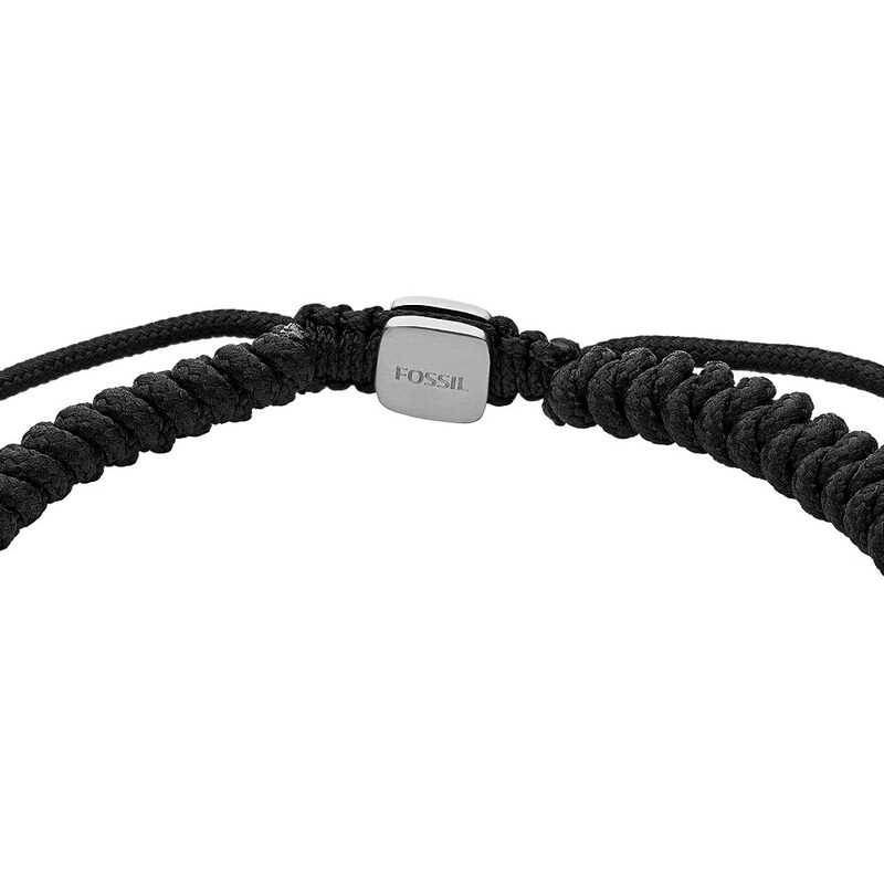 Fossil Casual Men's Black Onyx Beaded Bracelet