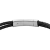 Thumbnail Image 3 of Fossil Heritage Men's D Link Black Leather Bracelet