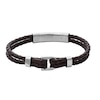 Thumbnail Image 1 of Fossil Heritage Men's D Link Brown Leather Bracelet