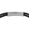 Thumbnail Image 3 of Fossil Heritage Men's D Link Brown Leather Bracelet
