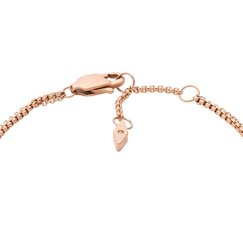 Main Image 4 of Fossil Rose Gold Tone Mother Of Pearl Mosaic Bracelet