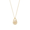 Thumbnail Image 1 of Michael Kors 14ct Gold Plated MOP Sterling Silver Lock Pendant