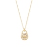 Thumbnail Image 0 of Michael Kors 14ct Gold Plated MOP Silver Lock Pendant